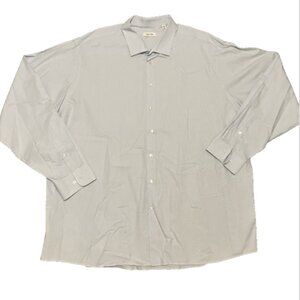 Calvin Klein Mens Tall 20 38/39 Long Sleeve Light Blue Button-Down Collared top